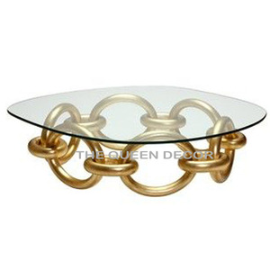 Muebles de Sala de Estar de Diseño Italiano de Lujo, Mesa de Centro de Metal de Estilo Contemporáneo para Sofá, Mesa de Centro Italiana Clásica de Lujo - Product Image 4