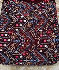 <b>Velvet</b> Embroidered Fabric Indian Embroidered <b>Velvet</b> Fabric Luxury Fabric for Abaya Kaftan Wedding Dress Wholesale Export Markets - Product Image 4