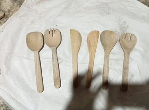 Cuillère en bois de manguier naturel pour servir à table, durable, passe au lave-vaisselle, lavage à la main uniquement, compatible micro-ondes, prix très abordable - Product Image 6