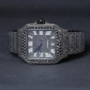 Reloj de Diamantes Cultivados en Laboratorio DEF de Alta Calidad, Diamantes Incoloros, Estilo Hip Hop - Product Image 4