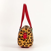 Sac de voyage de luxe personnalisé en cuir véritable de marque, grande capacité, bagage à main, valise à fermeture éclair, sac à main pour femme avec imprimé léopard