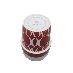 VICACCI Luxury Ceramic Coffee Mug with Anti-Scald Silicone Sleeve Ribbed Porcelain Tea <b>Cup</b> <b>Set</b> for Office and Home - Product Image 3