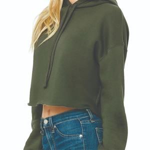 เสื้อฮู้ดของผู้หญิงเสื้อครอปคอตตอนขนแกะ100% ใส่สบาย300กรัม - Product Image 5