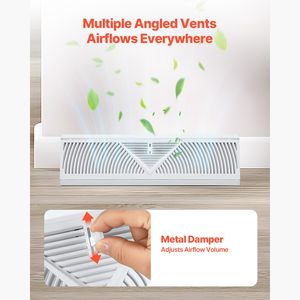 Rejillas de ventilación de suelo de hierro de alta resistencia de 18 pulgadas, paquete de 10, cubiertas de ventilación y rejillas de zócalo para HVAC, resistentes al óxido y antidesprendimiento, ventilaciones transitables - Product Image 2