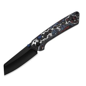 Couteaux pliants d'extérieur haut de gamme avec une lame affûtée de couleur foncée, une poignée vert olive et une construction portable pratique pour le camping - Product Image 4