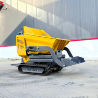 Mini-dumper sur chenilles entièrement hydraulique 500 kg 800 1000, petit dumper électrique à démarrage électrique, mini-dumper utilitaire sur chenilles