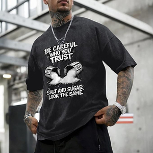 เสื้อยืดกราฟิกผู้ชายทรงโอเวอร์ไซส์ เสื้อยืดยิมลายฟอกสี สตรีทแวร์ วินเทจ กรันจ์ เสื้อยืด Y2k ทรงหลวม - Product Image 4