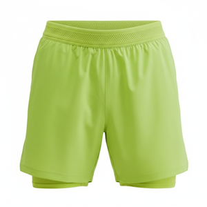 กางเกงวิ่งขาสั้นผู้ชายทรงวินเทจแบบมืออาชีพ 2-in-1 เอวสูง พร้อมซับในรัดรูป แห้งเร็ว ระบายอากาศได้ดี เหมาะสำหรับออกกำลังกายที่ยิมและฟิตเนส - Product Image 2