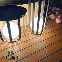 Quantité minimale de commande moderne WPC Decking conçu noir gris imperméable extérieur Decking Board carré Rectangle Composite Decking pour parc