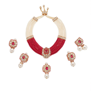 Juego de Joyería Fina de Diseño Jewelemarket, Collar de Perlas y Piedras de Cristal 10575552DGR - Product Image 3