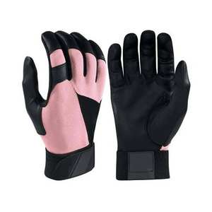 Gants de frappeur de baseball et softball en cuir de haute qualité, manchette longue, ambidextres, fermeture auto-agrippante, antidérapants et durables – Offre Spéciale - Product Image 1