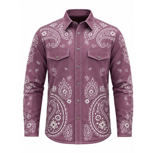 FR <b>Shirt</b> Pearl Snaps Two Tone Printed Plaid/Solid <b>Flame</b> Resistant Breathable Cotton Woven Loose Fit Hi Visibility Welding <b>Shirt</b> - Product Image 2