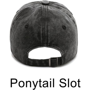 Vintage Washed Black Denim <b>Baseball</b> <b>Cap</b> Distressed Cotton Dad Hat Custom <b>Plain</b> Retro Sports <b>Caps</b> Adjustable Strapback - Product Image 4