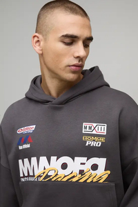 Sudadera con Capucha para Hombre, Color Sólido, Corte Holgado, Manga Larga, Estilo Urbano Informal, 100% Algodón, Peso Medio, para Otoño - Product Image 6