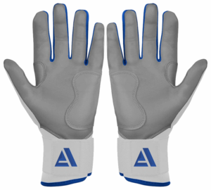 ถุงมือเบสบอลหนัง Adiha impex สีขาวและสีน้ำเงิน ปิดด้วยแถบตีนตุ๊กแก สำหรับผู้ใหญ่ ทั้งชายและหญิง ใช้สำหรับฝึกซ้อม - Product Image 2