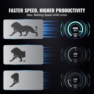 Macchina per Marcatura Laser a Fibra 70W con Testa di Marcatura Galvo Compatibile con LightBurn, Incisore a Colori MOPA, Area di Lavoro 6.9'' X 6.9'' Rotante - Product Image 3