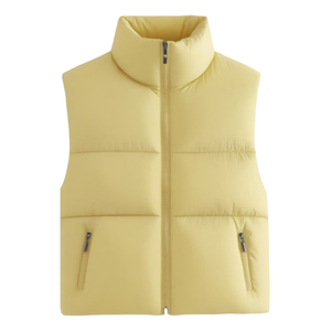 Chaleco Acolchado de Invierno Personalizado al por Mayor con Logotipo, Estilo Urbano, Corto, Sin Mangas, Tipo Bomber, para Mujer - Product Image 2