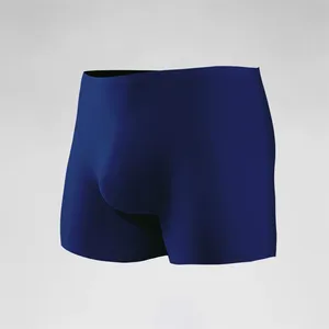 Caleçons boxers pour hommes en coton sans couture, taille mi-haute, en maille douce, avec coupe 3D en soie glacée, ceinture étendue et fines empiècements sportifs pour l'été - Product Image 2