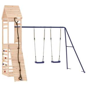 Set Giochi da Esterno in Legno Naturale e Blu con Altalene - Categoria Prodotti - Product Image 3