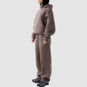 Conjunto Deportivo Personalizado para Mujer, 450 gsm, Felpa de Algodón, Estilo Holgado, Pantalones Deportivos Oversize - Product Image 2