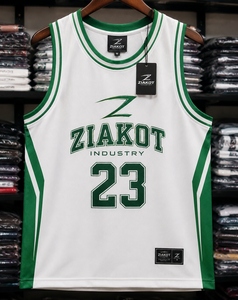 Maillot de basket-ball authentique rétro personnalisé blanc et vert Kelly, le plus vendu en gros directement de l'industrie - Product Image 1