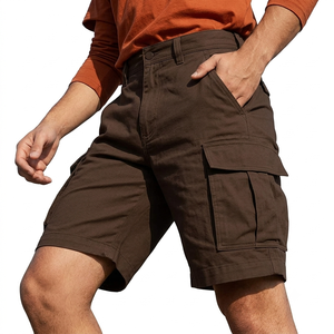 Pantalones Cortos Cargo Elásticos Multibolsillos para Hombre, de Alta Calidad, 100% Algodón, a Bajo Precio - Product Image 1