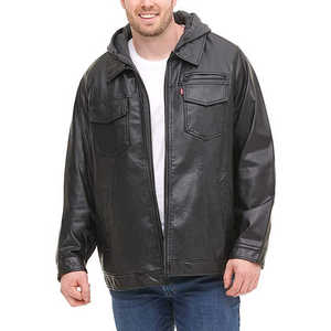 Nueva Llegada 2026 Chaqueta de Cuero Personalizada para Hombre con Capucha Desmontable, Exterior Sintético Premium, Venta al por Mayor de Ropa de Moda de Fábrica - Product Image 4