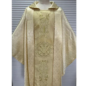 Chasuble dorée pour prêtre catholique avec étole, modèle 2025, sur mesure, haute qualité, nouveau design, broderie - Product Image 4