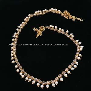 Gold Plated Flower Pearl Drop Belly Chain Classic Trendy Body Jewelry for Party Wedding - Product Image 3