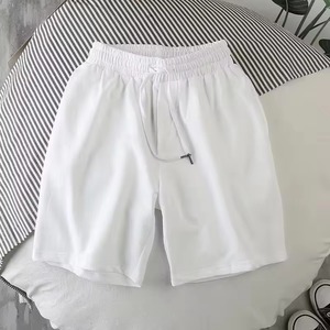 <b>Men</b> Solid Color Cotton Drawstring Shorts Regular Fit Woven Swim <b>Trunk</b> White Black Blue - Product Image 4