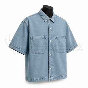 Camisa de Trabajo Casual de Mezclilla Ligera para Hombre, Precio Económico, Transpirable, Ecológica, Otoño, ODM, 100% Algodón Orgánico, Alta Calidad - Product Image 3