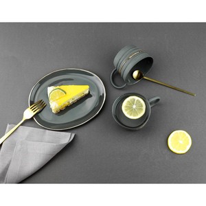Assiette en céramique de porcelaine bleue en gros – Assiette de table fabuleuse pour restaurant – Vaisselle sûre - Product Image 4