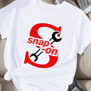 เสื้อยืดผ้าโพลีเอสเตอร์ถักสำหรับผู้หญิงพร้อมประแจสแนปออนลำลอง - Product Image 3