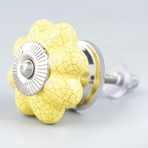Hardware Ceramic Flower-Shaped <b>Knobs</b> <b>for</b> Cabinet Drawer Pulls Colored Home With Drawer Design Traditional <b>Dresser</b> Pull Handle - Product Image 2