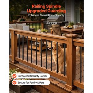 Confezione da 125 Pezzi di Balaustre in Alluminio Quadrate 3/4 x 26 Pollici, Balaustre Metalliche Cava per Ringhiere e Scale, Connessioni per Ringhiere e Balaustre da Esterno - Product Image 2