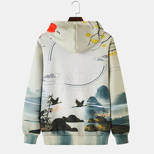 Sweat-shirts à capuche en polyester de haute qualité, mélangés de coton, pour hommes, avec tissu respirant et manches longues, parfaits pour la sublimation. - Product Image 2