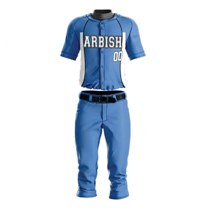 Uniforme de Béisbol Personalizado Estilo Americano, Transpirable, Tallas Grandes, Manga Corta, Sublimado, Ropa de Equipo, Proveedor de Fábrica OEM con Logotipo Personalizado - Product Image 1