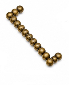 Modern Beaded <b>Cabinet</b> Handle Brushed Brass Drawer Pull for Kitchen & Furniture - Product Image 2