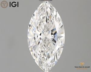 Diamante Cultivado en Laboratorio CVD de 1.00 Quilates, Color E, Claridad VVS1, con Certificado IGI, Corte Marquesa, para Anillo de Compromiso de Diseñador - Product Image 1