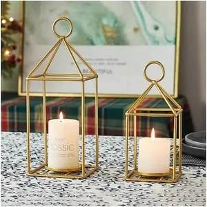 Ornamental Metal Lantern <b>Hanging</b> Decorative Holder For Indoor <b>Outdoor</b> Home Garden Party Wedding <b>Lighting</b> - Product Image 2