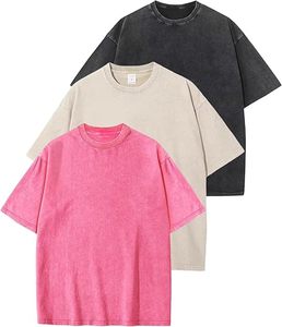 Camisetas Casuales de Jersey 100% Algodón para Hombre, Transpirables, de Punto, Manga Corta, Corte Holgado, Conjunto de Camisetas - Product Image 3