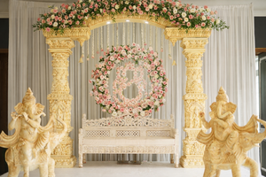 Escenario de Boda 3D Estilo Palacio para Centro de Convenciones, Decoración Clásica para Eventos, Arco Real Islámico, Fondo para Recepción, EE. UU. - Product Image 4