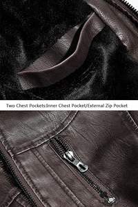 Chaqueta de Cuero Genuino para Hombre, Estilo Biker, Corte Ajustado, Moda Urbana de Invierno, Venta al Por Mayor Directa de Fábrica, Marca Privada - Product Image 5