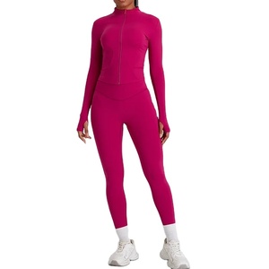 Ropa activa de gimnasio con láser de un hombro para mujer, conjunto de Yoga deportivo transpirable con mallas y pantalón de entrenamiento, patrón sólido - Product Image 5