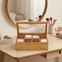 Boîtes à thé en bambou personnalisées en gros, artisanat en bois, boîtes en bois