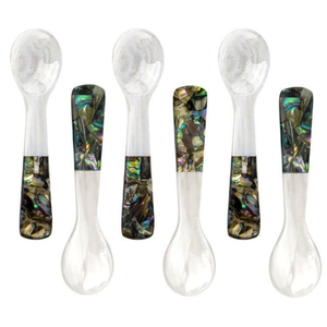 Cuchara de nácar de lujo para servir en restaurante, juego de cucharas de concha hechas a mano para chapado culinario de gama alta - Product Image 4