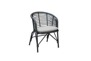 MOCHA Designer Patio Dining Set with Tempered Glass and Bamboo Style Finish - Product Image 2