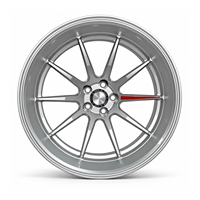 Jantes forgées à dix branches argentées avec accent rouge, 18-22 pouces, 5x112 5x114.3 VIW-192 pour BMW Audi Mercedes-Benz