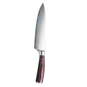 Cuchillo de Chef Personalizado Hecho a Mano de Acero Inoxidable 440C con Mango de Madera Forjado y Funda de Cuero para Picar, Rebanar y Uso Culinario - Product Image 3