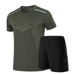 2024 vêtements de sport pour hommes à manches courtes sport course costume sportif porter course costume basket Football T-shirt + shorts costumes - Product Image 6
